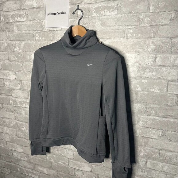 Nike Women's Therma FIT Swift Element Turtleneck Running Top NWT Size XS (Grey) - Picture 4 of 16